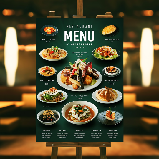 karty menu, menu do restauracji